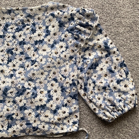 Topshop Floral Ruched Crop - Picture 11 of 13